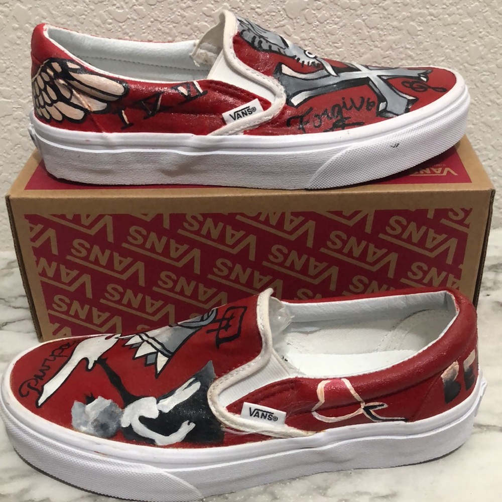 Vans paint custom sneakers
